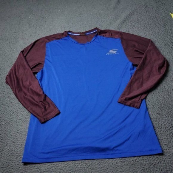 Skechers Performance Shirt Mens Size XL Long Sleeve Blue - Picture 1 of 9